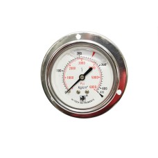 Pressure Gauge Back Connection Panel Mounting 1/4 BSP (65MM / 21/2" Dial) SS Body Glycerine filled